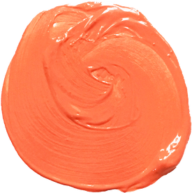 Vibrant Coral Orange Red Circle Paint Daubs